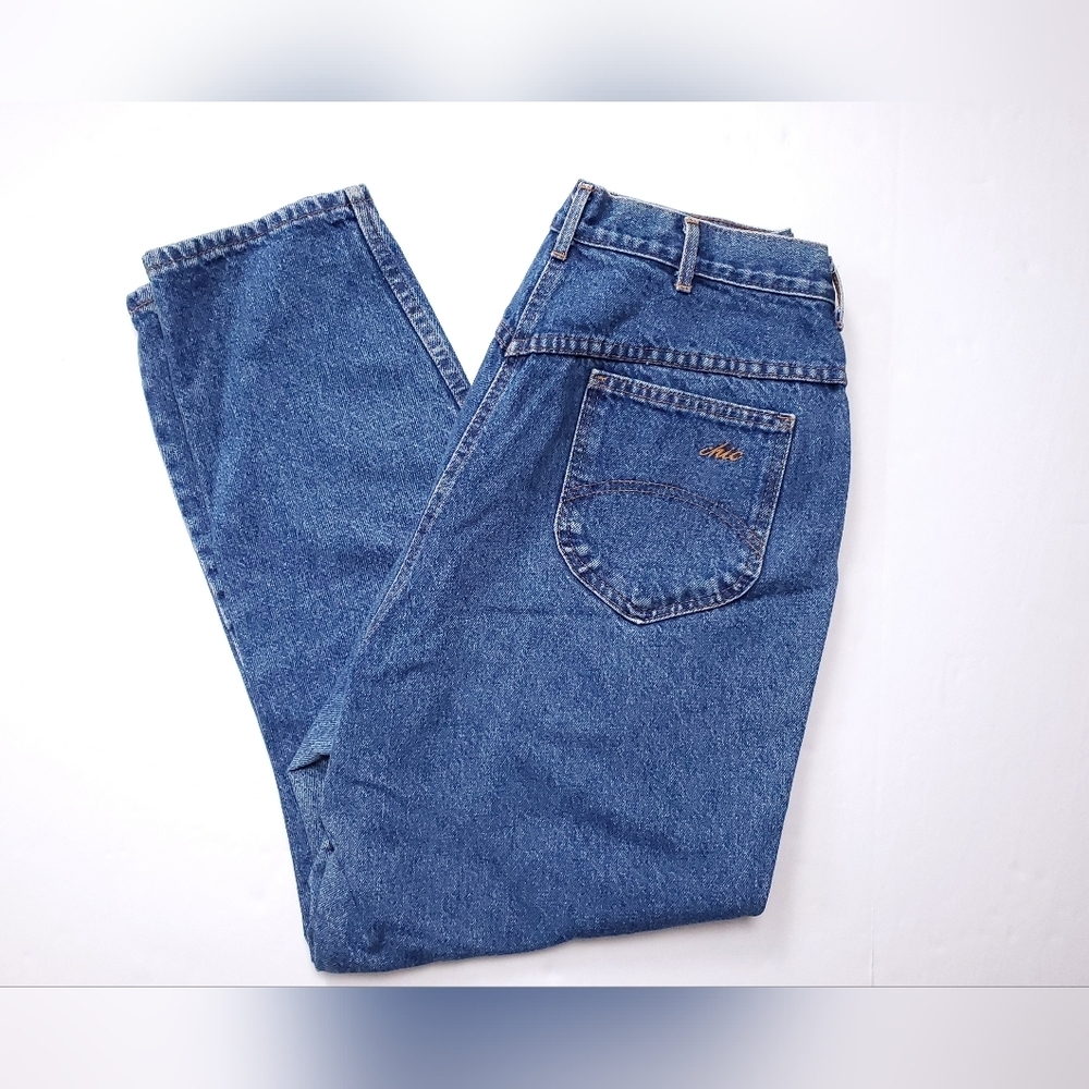 Chic Blue Jeans Vintage Medium Wash Cotton Tapered High Rise Women's 20W